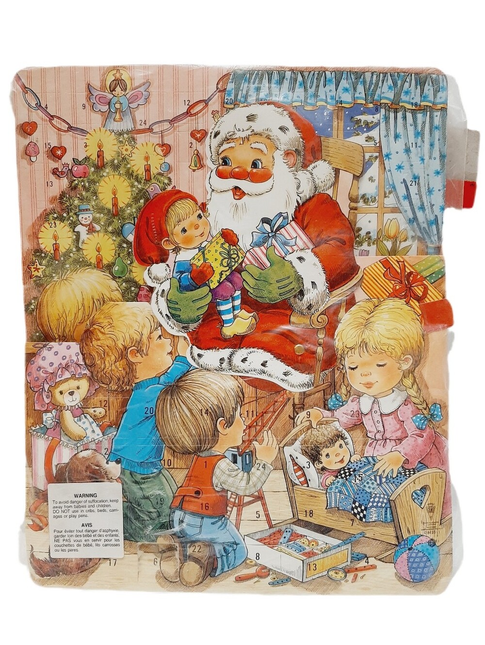🍒 Vintage Denmark 3D 24 Tiny Gifts Christmas Advent Calendar Santa Georg Moldow